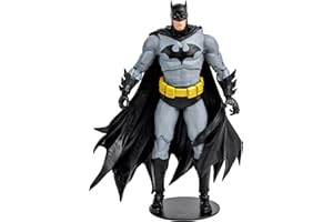 McFarlane Toys DC Multiverse 7" - Batman (Hush) (Black/Grey) Action Figure - Incredibly Detailed 7” Scale Figure - Designed with Ultra Articulation - Includes Extra Hands, Batarangs, and Display Base