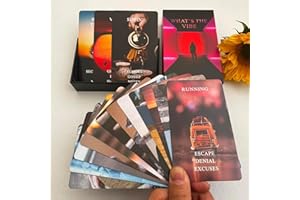 LIGHTOF JUSTICE What's The Vibe Oracle Cards Deck, Oracle Cards for Beginners, Oracle Deck Used for Career and Life Relationships, Twin Flame, Soulmate, Karmic Connection