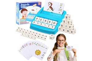Tsokize Montessori Juguetes Educativos Niños 3-8 Años, Juguetes Scrabble Español/Aprende a Leer y Aprende Juguetes Aritméticos