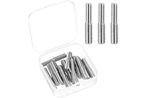 LIYIJIKEJI 15 x Doppel Ende Gewindebolzen, Doppelend Gewindestifte Schraube, Edelstahl Gewindeadapter M5x0,8 zu M6x0,8 Reduzierschraube, Gewindebolzen Reduzierer Adapter für Möbel (M5x0,8 zu M6x0,8)