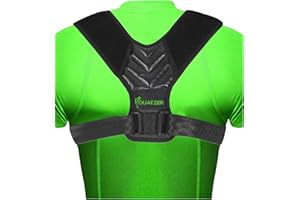 Quatzer Correcteur De Posture Dos- Redresse Dos Homme Et Femme-Ceinture Dorsale Réglable Pour Maintien Dos Droit - Soutien La Colonne Vertébrale Et Le Cou, Noir, Taille S-L