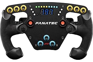 Corsair FANATEC Sim Racing ClubSport F1 Esports V2 Volant – Produit sous Licence Officielle Formula 1™, Poignées en Alcantara, Écran LED, Palettes Magnétiques, Moteurs à Vibration Intégrés – PC