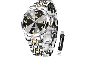 OLEVS Uhren Herren Business Kleid Analog Digital Quarz Edelstahl Wasserdicht Leuchtend Datum Luxus Armbanduhr Herren Geschenk