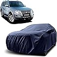 Sulfar 100% Water Resistant Car Body Cover Compatible with Mirror for Mitsubishi Montero (Triple Stitched, Full Bottom Elastic, Navy Blue)