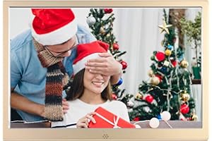 JAIHONDA Cadre photo numérique en métal de 13,3 pouces avec télécommande IPS cadre photo électronique prend en charge le lecteur USB SD MMC MS carte