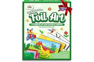 ZMLM Foil Art Craft Kits for Kids - Foil Craft for 4 Year Old Boy Gifts, Fun Mess Free Colouring Arts and Crafts Birthdays Present Travel Toys for 4 Year Old Boys