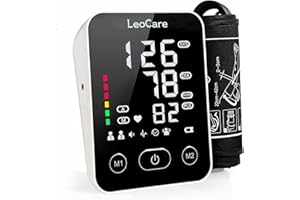 LeoCare Blood Pressure Monitor, NHS Supplier, CE Certified, Clinically Validated Blood Pressure Machine, Upper Arm BP Monitor for Home use, Irregular Heartbeat Detection Technology, BP Machine