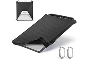 EUGOOCX Starlink Mini Silicone Case Cover Protective Sleeve for Starlink Mini Dish, with Carry Handle and Metal Hook Travel Accessories (Black)