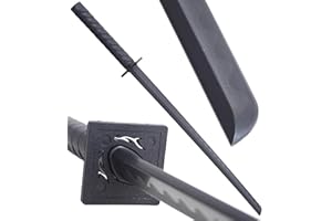 RKS DIFFUSION Katana en Polypropylene Epee Sabre Noir ABS 85cm Epee Entrainement Haut de Gamme Arts Martiaux