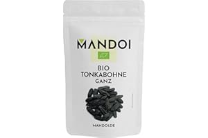 ‎MANDOI Mandoi BIO Tonkabohne ganz, 10 Stück Premium Tonkabohnen aus Brasilien. Tonka Bohne Gin Gewürze