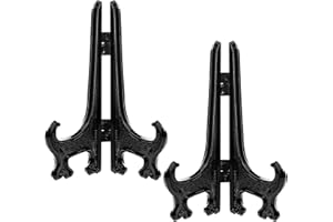 Funzhan 2pcs Schwarz Plastik Acryl Staffelei Fold-Display-Ständer Plastik Bilderrahmen Platten ständer Halter - 20 CM