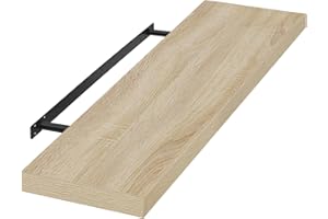 EUGAD Étagères Murale en MDF,étagère de Rangement décorative Flottante 80cm Longueur,Chêne Sonoma
