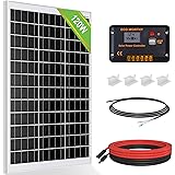 ECO-WORTHY 120W 12V Kit Pannello Solare Monocristallino: 120W pannello solare mono e regolatore di carica solare da 20 A, cav