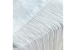 VIDILLO Zasłona na drzwi / panel ścienny z frędzlami, do okien, domu, na taras, do sypialni, na wesele, do restauracji, idealna ścianka działowa, dekoracyjne frędzle, tkanina, biała, 100 x 200_cm