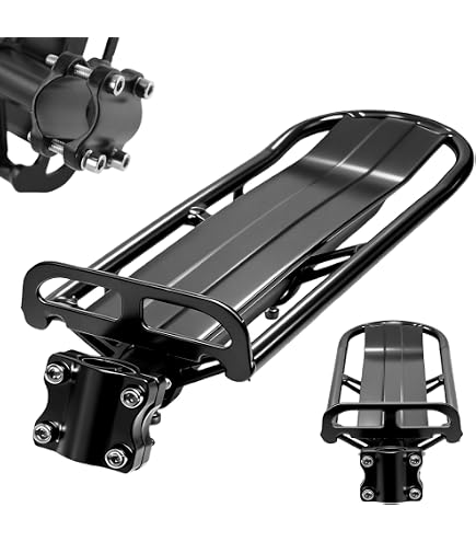 MidGard Portapacchi Posteriore In Alluminio Per Bici 24-29'' - Con Riflettore E Sgancio Rapido, 9kg
