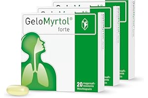 ‎GELOMYRTOL GeloMyrtol forte: Pflanzlicher Schleimlöser für akute und chronische Infektionen der oberen und unteren Atemwege mit Husten, Schnupfen und Druckkopfschmerz - ab 6 Jahren, 3 x 20 Kapseln
