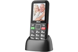 Brisum F19 Seniorenhandy ohne Vertrag | Seniorenhandy mit Dual SIM | 2500 mAh Akku | Großtasten | Mobiltelefon ohne Vertrag | Type-C Ladeanschluss | Schwarz