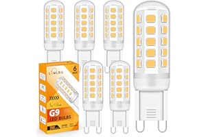 Lumlog G9 Led Bulbs, 3W Warm White Light Bulbs, Equivalent to 30-40W Halogen, 400Lm, 3000 Kelvin 220-240V No Flicker Non-Dimmable Energy Savingor Lighting Decor [Energy Class D] (6 Pack)