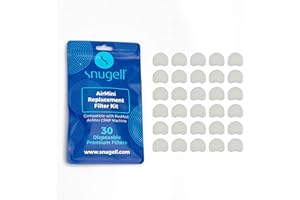 Snugell AirMini CPAP Filters – 30 Pack – Compatible with ResMed AirMini Travel CPAP Machine –Designed for Travel and Home Use – Provides Superior Filtration, Easy Installation & Improved Air Quality