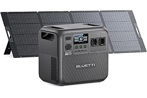BLUETTI Elite 200 V2 Generatore (2025 nuovo) con 350W Pannello Solare, Centrale Elettrica Portatile 2073,6Wh, 2 Uscite AC 2600W, Batteria LFP 17 Anni, Generatore Solare per Campeggio, Emergenza