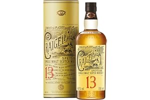 Craigellachie 13 Anni Speyside Scotch Single Malt Whisky con astuccio regalo, affinato in botti di Sherry e Bourbon, Vol. 46%, 70 cl / 700 ml