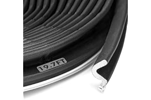 SERDA-RUN 236inch/19.7FT Door Weather Seal Stripping Kerf for Doors Windows PU Foam Door Draft Draught Excluder PVC Soundproofing Window Insulator Card Slot Installation Seals Door Frame Sealing