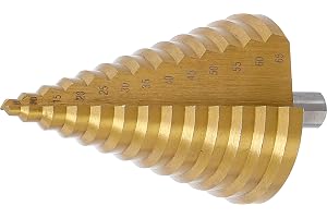 BGS 74433 | Stegborr | titannitrerad | Ø 6-65 mm | HSS stål (4241), tre-ytars skaft med 13 mm diameter, för plåt, rör, profil