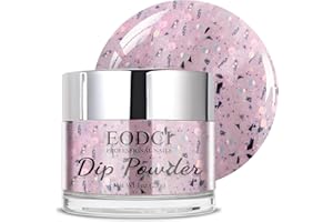 EODCI Dipping Powder Nails Set, viola Eggshell Dipping Polvere per unghie – Dip Polvere di lunga durata French Nail Art Starter Manicure per manicure professionale a casa