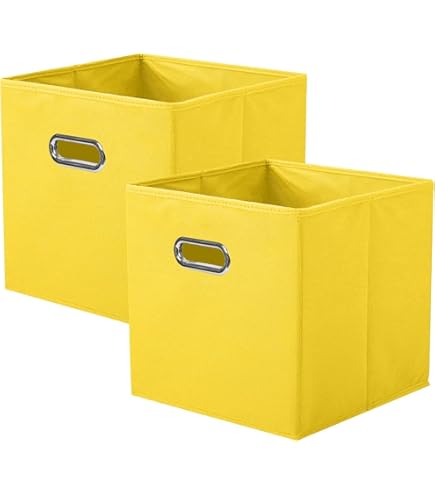 powerking Contenitore di stoccaggio, cubi pieghevoli di stoccaggio del tessuto e cassetto dell'organizzatore di stoccaggio del panno per armadio e giocattoli di stoccaggio, 6 Pack