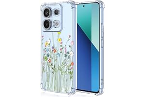 XINYEXIN Funda para Xiaomi Redmi Note 13 4G Flores Floral Patrón Slim Antigolpes Transparente Carcasa Suave TPU Bumper Clear Case - Flower Bush