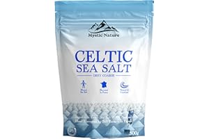 Mystic Nature Celtic Sea Salt - 500g | 100% Natural Unrefined Mineral Rich Celtic Salt Crystals From France | Rich In Minerals & Trace Elements