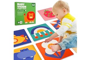 AKOFIC Carte Alto Contrasto Giochi Neonato 6-12 Mesi, Colore Flash Cards Neonati Carta Stimolazione Sensoriale Visiva, Giocattoli Educativi Montessori Regalo Neonata