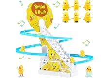 DMG Race Track Set, Roller Coaster Toy, Electric Duck Track Toys, with LED Flashing Lights and Music, Gift for Toddlers and K