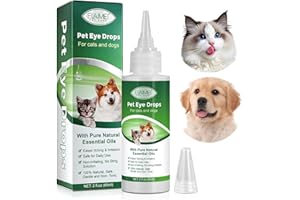 Znnhnn Gotas Oftálmicas para Perros y Gatos 60 ml - Alivia Picor, Ojos Secos y Manchas de Lágrimas - Cuidado Suave para Ojos Sensibles