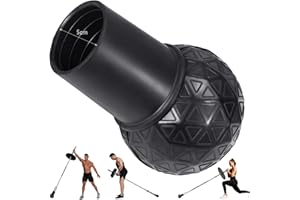 DASKING Landmine Attachment pour Barre Musculation 50 mm, Robuste Portable 360° T Bar Row Landmine Support Barres d'haltères Balle Caoutchouc Naturel pour 2“ Barre Olympique Accessoires