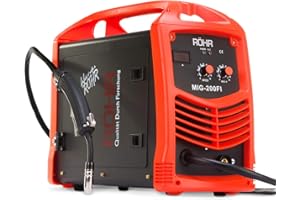 Röhr MIG-200FI 2-in-1 MIG Welder Inverter IGBT Anti-Stick Welding Machine 240V 200Amp Gas Flux Wire AC - Welding Mask & Variety of Accessories Included