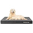 The Dog’s Bed Orthopaedic Memory Foam Dog Bed with Enhanced Support, XL Grey Plush, Waterproof, Supportive Dog Bed with Replaceable Covers, Veterinary Approved