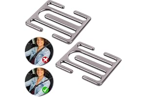 SIMSKY 2er Pack Auto Sicherheitsgurt Clips, Zinklegierung Gurtschnalle Clip, Gurtverlängerung Flugzeug Clip, Sicherheitsgurt Einstell Clip, Gurtdruck Entlastung für Alle Auto Sicherheitsgurte