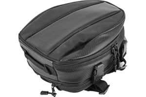 Okuyonic Borsa Posteriore per Sella Moto, Borsa Moto Posteriore Impermeabile Multifunzionale Borsa per Deposito Bagagli