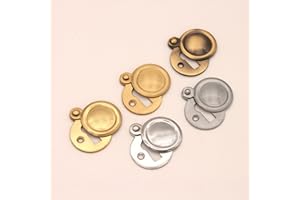 INFINITY DECOR Victorian Standard Key Hole Cover Open or Covered Escutcheons Lock Security Key Hole Cover with Screws in Various Finishes (Closed Key Hole Cover, Antique)