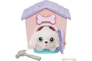 LITTLE LIVE PETS Set de Jeu Peluche et Niche. Révélation Surprise ! Construis la Niche de Ton Chiot et Donne-Lui Un nom : Un Chiot apparaît ! Quel Chiot Vas-tu découvrir ? Niche DIY Facile. À partir de 5 Ans.