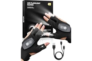 ‎THXTOMS ThxToms LED Handschuhe mit Licht,Geschenke für Männer Weihnachten,Angelzubehör,Angler Geschenke für Papa,Geburtstagsgeschenk für Männer