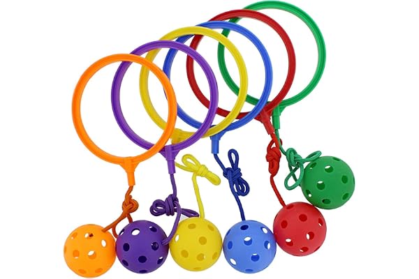 Kalastussaari Jouet à la Cheville à Billes Sauter des Enfants, 6 pcs Saut Ankle, Coordination de Fitness Sportive Balle, Cavalier Amusant et équipement d'exercice pour Les Filles garçons