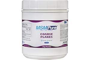 KALA HEALTH MSMPure Coarse Powder Flakes, Organic Sulfur Crystals, 99.9% Distilled MSM, 1 kg
