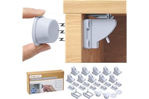 TYRY.HU Sécurité Bébé Placard Bloqué Porte Magnetique,10 serrures + 2 Clés,Sécurité Domestique Enfant Barrière Porte Bloque Tiroir Armoires Verrous Magnétique Cabinet Installation Facile,Pas de Forage