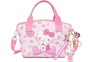 PQKL-PARTY Borsa per Ragazze Kitten, Borsetta Cartoon di Gatti con Cinturino Regolabile, Omaggio Rosa