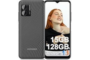DOOGEE N50 [2024] Teléfono Móvil Libres 15GB RAM+128GB ROM, 50MP AI Cámara+ Cámara Frontal 8MP, Android 13 Smartphone 6,52 HD+, Octa Core Móviles 1TB Ampliable 4200mAh Batería, Huella Dactilar/OTG/GPS