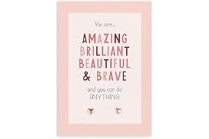 MANTA MAKES Rose gold earrings for friend | Amazing beautiful brilliant and brave inspirational | sentimental self care get well gift for cheer up women | present birthday or christmas uk | her girls woman