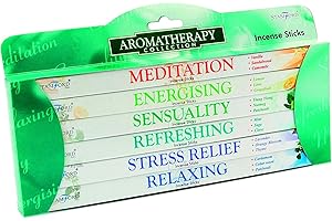STAMFORD INC. Stamford 37147 Aromatherapy Incense Pack, Multi-Fragrance, 6 Packs x 8 Sticks