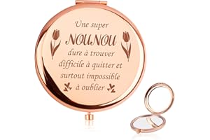 CDIXlmuz Cadeau Nounou Original Cadeau pour Nounou Fin De Contrat Merci Nounou Miroir De Poche Idee Cadeau Nounou Fin De Contrat Cadeaux Nounou Super Nounou Cadeau Nounou Anniversaire